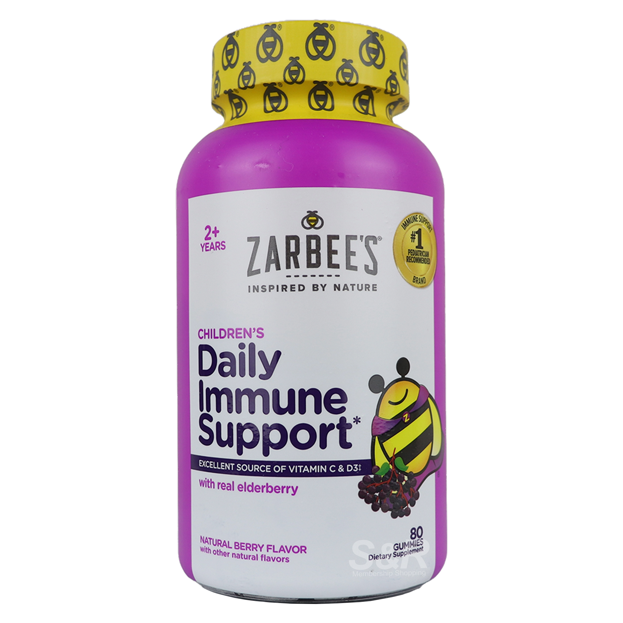 Zarbee's Children's Daily Immune Support with Real Elderberry 80gummies Zarbee's Children's Daily Immune Support with Real Elderberry 80gummies